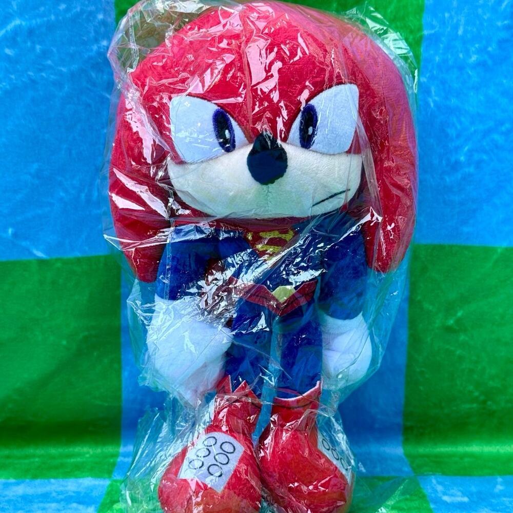 DC x SONIC Superman Knuckles The Echidna Plush SEALED